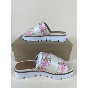 Gentle Souls Lavern Strap Slides Platform Sandal Womens 7.5M Pink Shoes $189 NWB